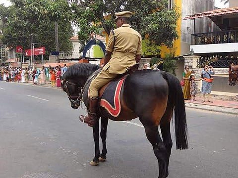 ആഡംബരക്കാറില് പൊലീസിന്റെ കുതിര തൊഴിച്ചു; മുഖ്യമന്ത്രിക്കും ഡിജിപിക്കും പരാതി, അന്വേഷണത്തിന് നിര്ദേശം