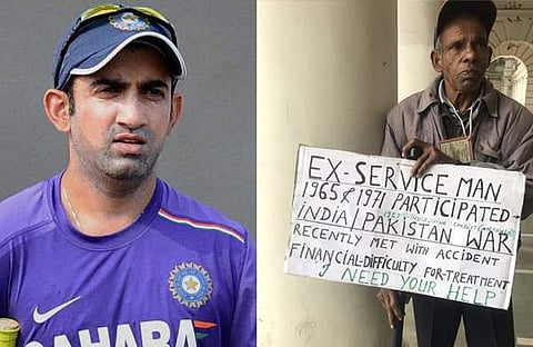 രാജ്യത്തിനായി രണ്ട് യുദ്ധങ്ങളില് പങ്കെടുത്ത സൈനികന് തെരുവില് ഭിക്ഷയാചിക്കുന്നു; പ്രതിരോധ മന്ത്രാലയത്തിന്റെ ശ്രദ്ധയില്പ്പെടുത്തി ഗംഭീര്, അഭിനന്ദനം