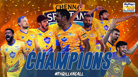 കാലിടറി കാലിക്കറ്റ് ഹീറോസ്; പ്രൊ വോളി കിരീടം ചെന്നൈ സ്പാർട്ടൻസിന്