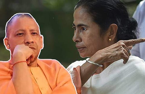 യോഗി ഹെലികോപ്റ്റര് ഇറക്കേണ്ട; യുപി മുഖ്യമന്ത്രിയുടെ റാലിക്ക് അനുമതി നിഷേധിച്ച് മമത ബാനര്ജി