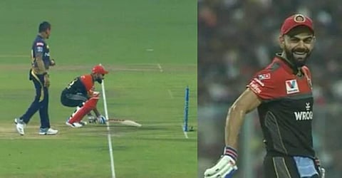 അവസാനിക്കാതെ 'മങ്കാദിങ്' വിശേഷങ്ങൾ; ക്രീസില് ബാറ്റ് അമര്ത്തിവച്ച് അശ്വിനെ ട്രോളി കോഹ്ലി (വീഡിയോ)