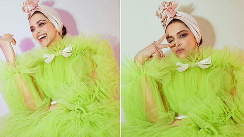 ലൈം ഗ്രീന് ഗൗണില് കുസൃതി നിറച്ച് ദീപിക; പിരിയിളകിയെന്ന് രണ്വീര്