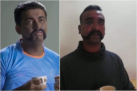 ലോകകപ്പ് : അഭിനന്ദന് വര്ത്തമാനെ പരിഹസിച്ച് പാക് ചാനലിന്റെ പരസ്യം ( വീഡിയോ )