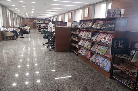 ബിജെപി ആസ്ഥാനത്തെ ലൈബ്രറിയിലെ ഉള്വശം