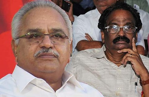 ആവിഷ്കാര സ്വാതന്ത്ര്യം മീശയ്ക്ക് മാത്രം മതിയോ?; എന്നാണ് അംശവടി മതചിഹ്നമായത്?: എകെ ബാലനോട് കാനം