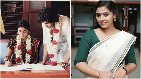 'സിനിമ സെറ്റിലെല്ലാം വിഷ്ണുവേട്ടന് വരും'; ഒന്നായിട്ട് നാലുവര്ഷം; വിവാഹ ഫോട്ടോയുമായി അനു സിതാര