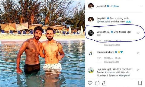 'ഓഹോ ഫിറ്റ്നസ് വിഗ്രഹങ്ങള്'; കോഹ്ലിയുടേയും ബുമ്റയുടേയും സിക്സ് പാക്ക് കണ്ട് യുവരാജിന് 'അമ്പരപ്പ്'