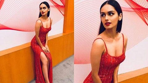 ചുവന്ന ഗൗണില് അതിസുന്ദരിയായി മാനുഷി ഛില്ലാര്: ചിത്രങ്ങള് വൈറല്
