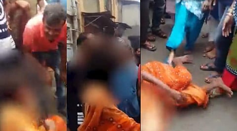 മാനസികാസ്വാസ്ഥ്യമുള്ള സ്ത്രീയെ ആള്ക്കൂട്ടം ക്രൂരമായി മര്ദ്ദിച്ചു; ന്യായീകരിച്ച് പൊലീസ്