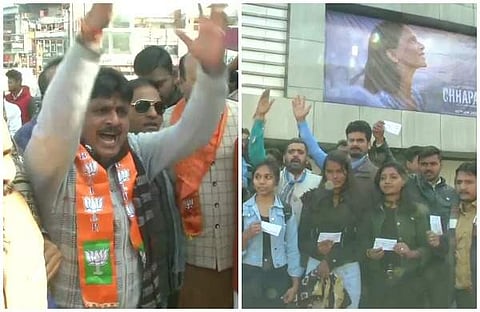 ഛപാകിന്റെ ടിക്കറ്റുകള് സൗജന്യമായി വിതരണം ചെയ്ത് എന്എസ്യുഐ; തന്ഹാജിയുടെ ടിക്കറ്റുകളുമായി ബിജെപി