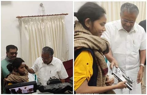 ഐഷിക്ക് മുഖ്യമന്ത്രിയുടെ സ്നേഹ സമ്മാനം: 'ഹല്ലാബോല്'; കേരള ഹൗസില് കൂടിക്കാഴ്ച