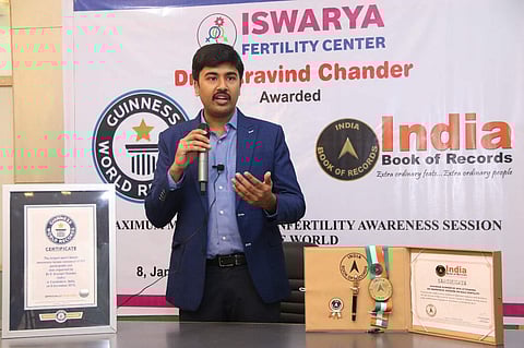 വന്ധ്യതയ്ക്ക് എതിരായുളള ബോധവത്കരണം: ഡോ. അരവിന്ദ് ചന്ദറിന് ഗിന്നസ് വേള്ഡ് റെക്കോര്ഡ്സ്