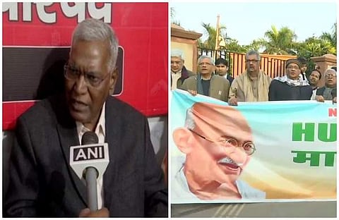 ഡല്ഹിയില് ഇടത് പാര്ട്ടികളുടെ മനുഷ്യച്ചങ്ങല; ഡി രാജയും ബിനോയ് വിശ്വവും അറസ്റ്റില്