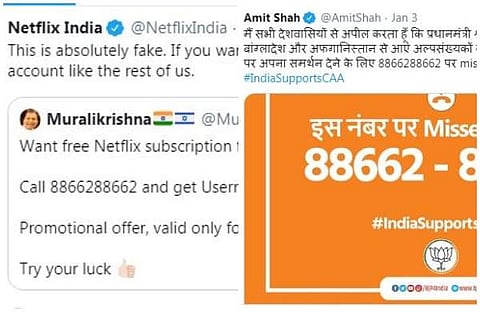 ഫ്രീ സെക്സ്, നെറ്റ്ഫ്ലിക്സ് ഓഫര്...; ബിജെപിയുടെ പുതിയ ടോള്ഫ്രീ നമ്പര് പ്രചരിക്കുന്നത് ഇങ്ങനെ