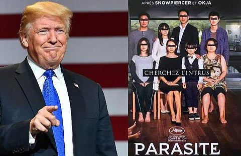 കൊറിയക്കാര് ഉണ്ടാക്കുന്ന പ്രശ്നമൊന്നും പോരാഞ്ഞിട്ടാണോ? പാരസൈറ്റിന് ഓസ്കര് നല്കിയതിനെതിരെ ട്രംപ്