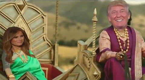 ബാഹുബലിയായി വാളെടുത്ത്, കുതിരപ്പുറത്തേറി ട്രംപ്; കൂടെ ഇവാന്കയും; ട്രോള് വിഡിയോ പങ്കുവെച്ച് യുഎസ് പ്രസിഡന്റ്
