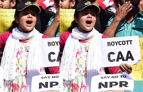 സിഎഎയ്ക്കും എന്പിആറിനുമെതിരെ നടന്ന പ്രകടനത്തില്നിന്ന് /ഫയല്