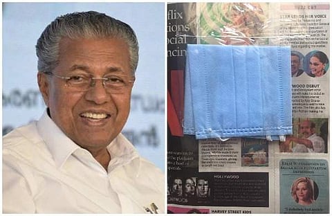 പത്രത്തിനൊപ്പം മാസ്ക്; ദി ന്യൂ ഇന്ത്യന് എക്സ്പ്രസിനെ അഭിനന്ദിച്ച് മുഖ്യമന്ത്രി