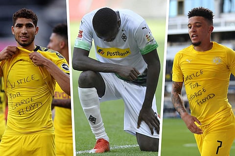 തകര്പ്പന് ഹാട്രിക്കടിച്ച് വര്ണ വെറിക്കെതിരെ സാഞ്ചോയുടെ പ്രതിഷേധം, ഫ്ളോയിഡിന് നീതി തേടി കളിക്കളത്തിലെ അലയൊലികളും അടങ്ങുന്നില്ല