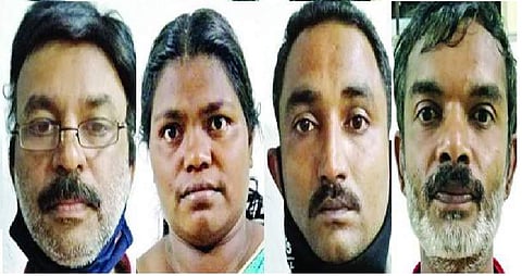 സ്ഥലം വാങ്ങാനെന്ന വ്യാജേനയെത്തി ഫോട്ടോ എടുത്തു ; പീഡനക്കേസില് കുടുക്കുമെന്ന് ഭീഷണിപ്പെടുത്തി പണം തട്ടി ; അഭിഭാഷകനും സ്ത്രീയും അടക്കം നാലുപേര് അറസ്റ്റില്