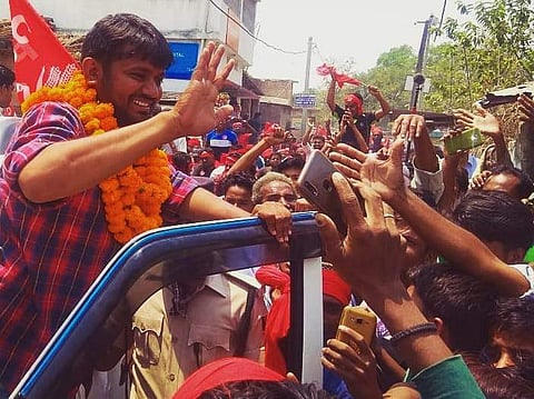 സിപിഐ നേതാവ് കനയ്യകുമാറിന്റെ ലോക്സഭ തെരഞ്ഞെടുപ്പ് പ്രചാരണത്തില് നിന്നുള്ള ചിത്രം