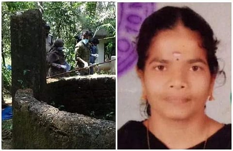 മരിച്ച ശാന്തകുമാരിയും മൃതദേഹം കണ്ടെത്തിയ കിണറും