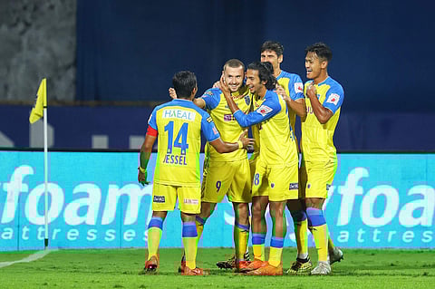 ഐഎസ്എല് ഫുട്ബോള് കേരളാ ബ്ലാസ്റ്റേഴ്സ് ഒഡീഷ എഫ്സി മത്സരത്തിനിടെ/ ചിത്രം ട്വിറ്റര്