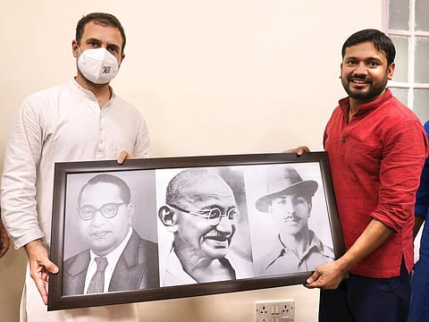 കനയ്യ രാഹുല് ഗാ്ന്ധിക്കൊപ്പം/ഫയല്