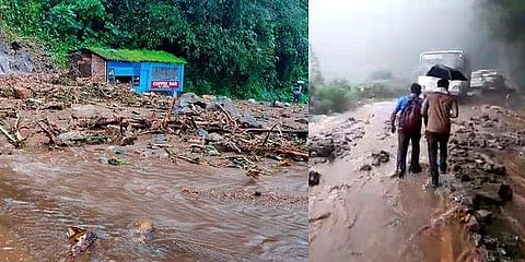കനത്ത മഴയെ തുടര്ന്നുണ്ടായ ഉരുള്പൊട്ടല് / വീഡിയോ ദൃശ്യം