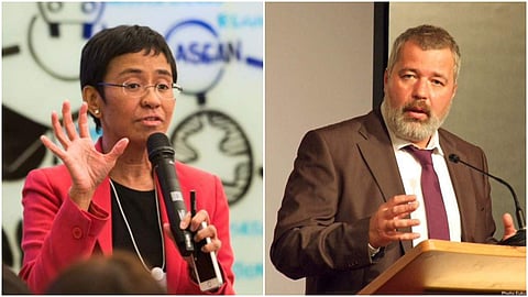 മരിയ റേസ്സ, ദിമിത്രി മുറാതോവ് : IMAGE CREDIT THE NOBEL PRIZE