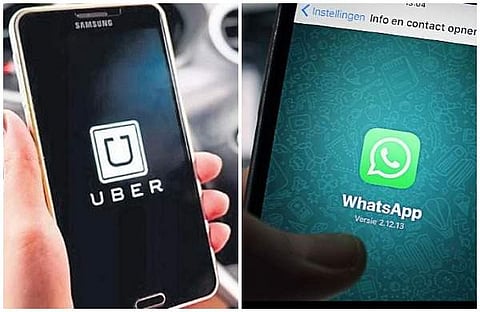 യൂബര്,വാട്സ്ആപ്പ്