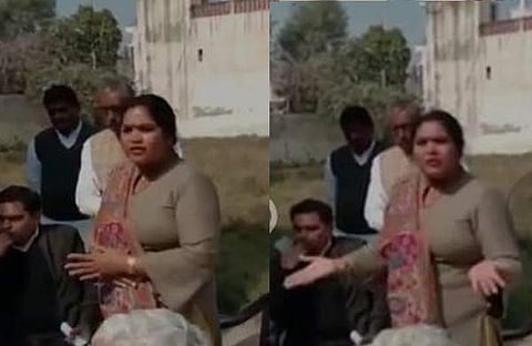 വിദ്യാ റാണി കോണ്ഗ്രസ് യോഗത്തില് സംസാരിക്കുന്നു, വിഡിയോ ദൃശ്യം