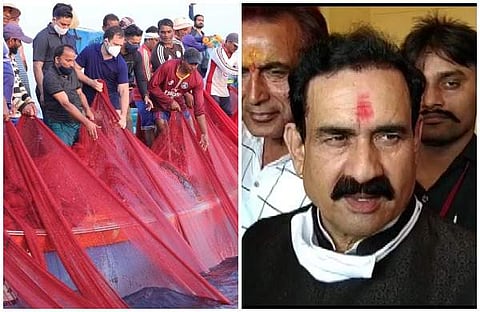 മത്സ്യത്തൊഴിലാളികള്ക്കൊപ്പം രാഹുല്, നരോത്തം മിശ്ര