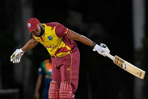 ആറ് പന്തുകളും സിക്സ് അടിച്ച ശേഷം പൊള്ളാർഡ്/ ട്വിറ്റർ