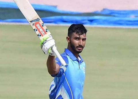 കർണാടകയുടെ മലയാളി ബാറ്റ്സ്മാൻ ദേവ്ദത്ത് പടിക്കൽ/ ട്വിറ്റർ