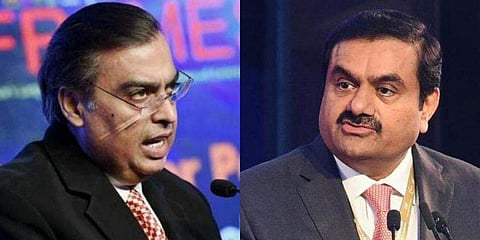 മുകേഷ് അംബാനി, ഗൗതം അദാനി/ ഫയല് ചിത്രം