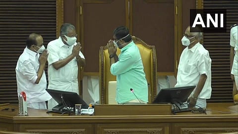 എംബി രാജേഷ് സ്പീക്കറായി തെരഞ്ഞെടുത്ത ശേഷം