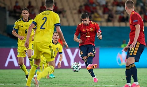 സ്പെയ്ൻ, സ്വീഡൻ മത്സരത്തിന് ഇടയിൽ/ഫോട്ടോ: ട്വിറ്റർ