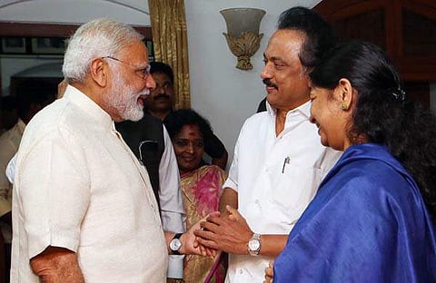 തമിഴ്നാട് മുഖ്യമന്ത്രി എംകെ സ്റ്റാലിന് പ്രധാനമന്ത്രി നരേന്ദ്ര മോദിക്കൊപ്പം/ഫയല്