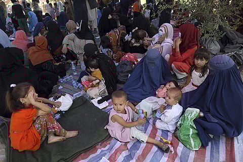 കാബൂളിലേക്ക് പലായനം ചെയ്യുന്ന അഭയാർത്ഥികൾ/ പിടിഐ