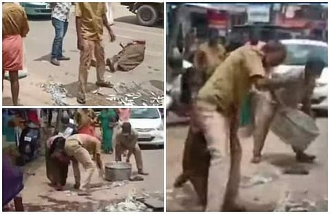 ആറ്റിങ്ങലില് മത്സ്യത്തൊഴിലാളിയുടെ മീന് വലിച്ചെറിഞ്ഞ സംഭവം; നഗരസഭ ജീവനക്കാര്ക്ക് സസ്പെന്ഷന്