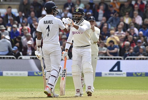 നോട്ടിങ്ഹാം ടെസ്റ്റിന്റെ ഒന്നാം ഇന്നിങ്സില് കെഎല് രാഹുലും രവീന്ദ്ര ജഡേജയും/ഫോട്ടോ: എപി