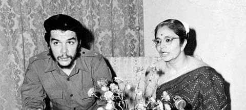 ചെഗുവേര 1959ൽ ഇന്ത്യ സന്ദർശിച്ചപ്പോൾ ആകാശവാണിക്ക് നൽകിയ അഭിമുഖം. കെപി ഭാനുമതിയാണ് ചെഗുവേരയുമായി അഭിമുഖം നടത്തിയത്