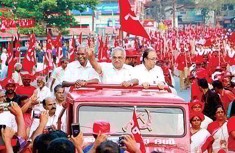 ഡി രാജ, കാനം രാജേന്ദ്രന്, സുധാകര് റെഡ്ഡി/ ഫയല് ചിത്രം