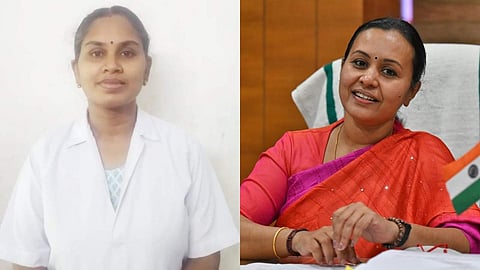 നഴ്സ് ശ്രീജ പ്രമോദ്, ആരോഗ്യമന്ത്രി വീണാ ജോര്ജ്