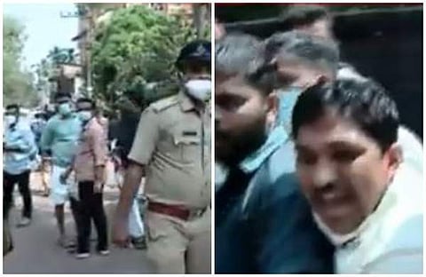 യൂത്ത് കോണ്ഗ്രസ് പ്രതിഷേധം/ടെലിവിഷന് ദൃശ്യം