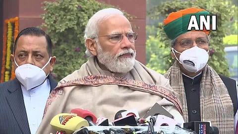 പ്രധാനമന്ത്രി നരേന്ദ്രമോദി മാധ്യമങ്ങളോട്, എഎന്ഐ