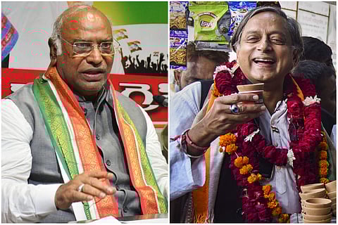 മല്ലികാര്ജ്ജുന് ഖാര്ഗെ, ശശി തരൂര്/ പിടിഐ