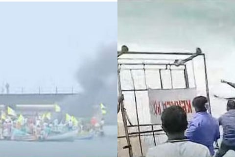 വിഴിഞ്ഞം സമരത്തില് നിന്ന്/ ടിവി ദൃശ്യം