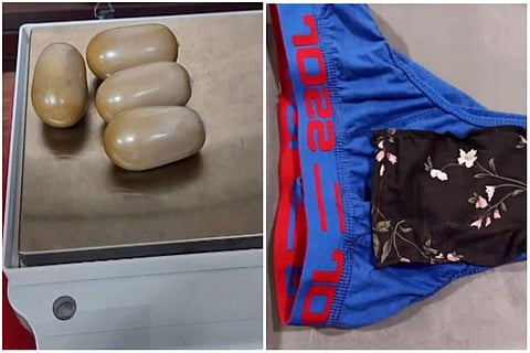 സ്വര്ണം പിടികൂടി/ ടിവി ദൃശ്യം